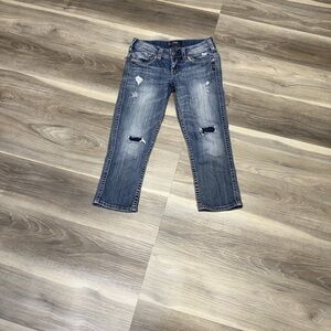 Silver Jeans Tuesday denim blue Capri length Jeans size 27